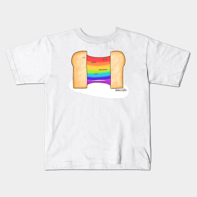 Rainbow Cheese Toast Kids T-Shirt by Snacks At 3